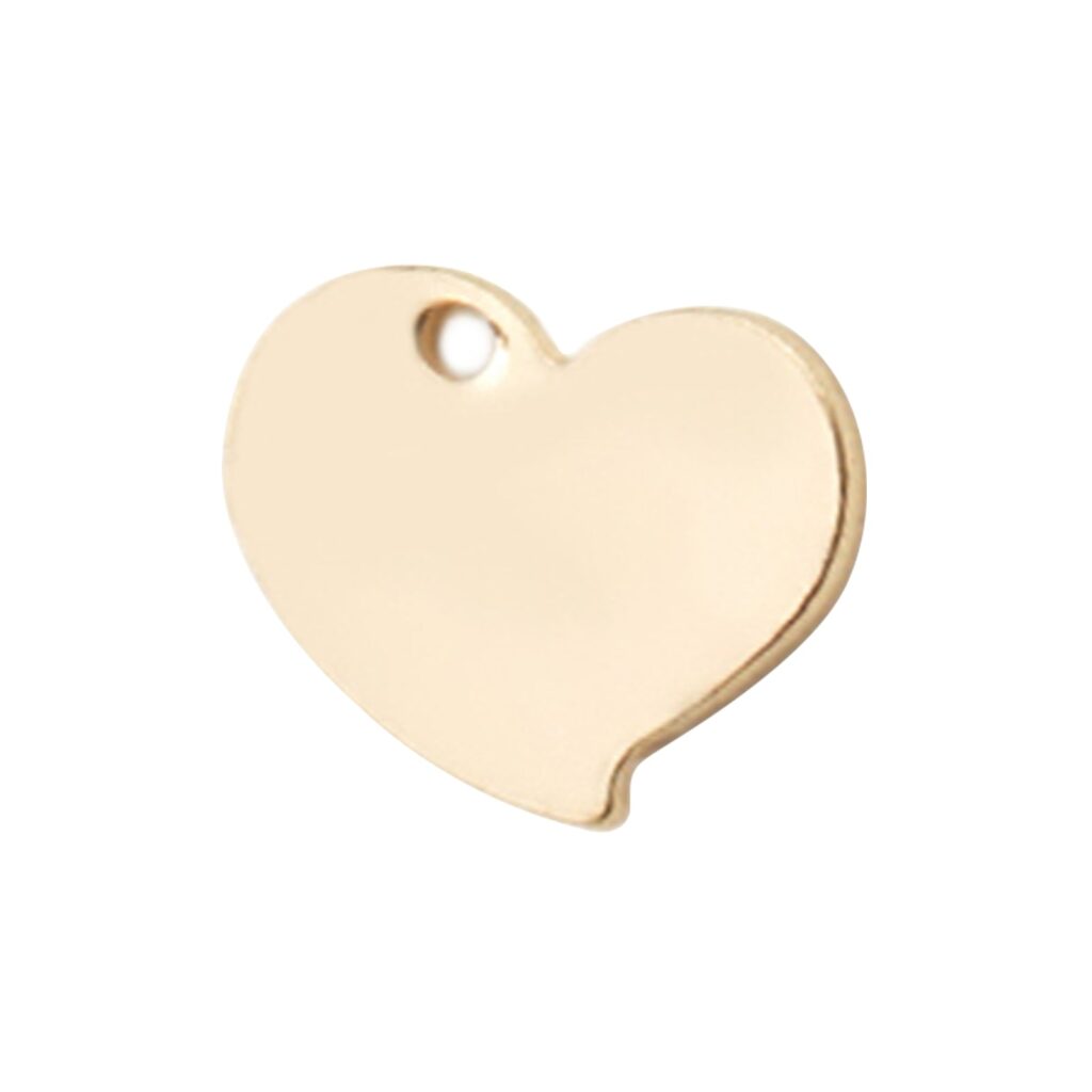 18K Gold Plated Heart-shaped Pendant (20pcs)