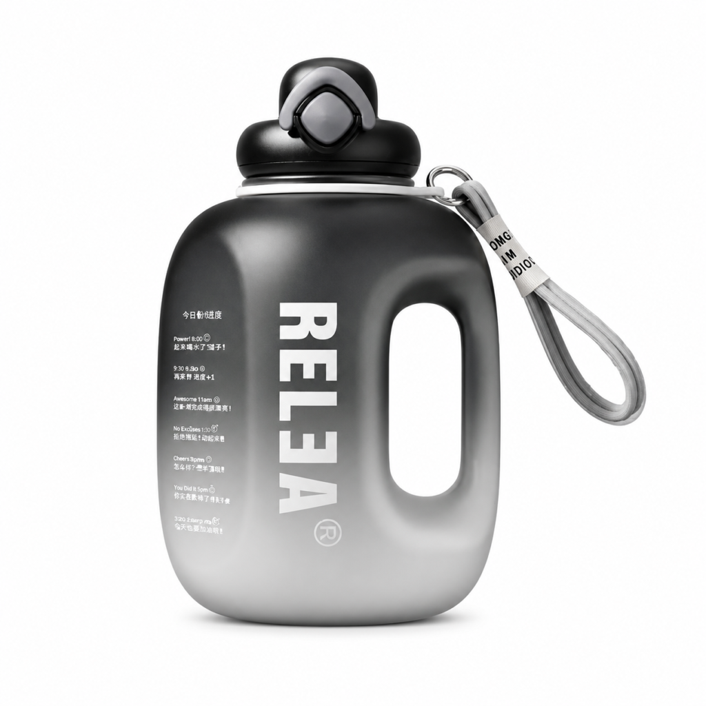2.5L Large Capacity Sports Water Bottle-Black