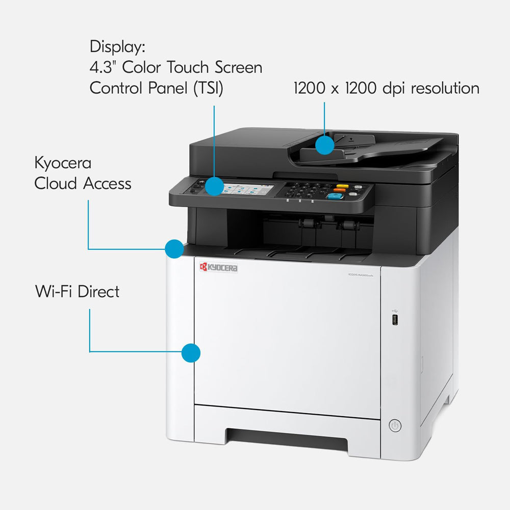 Kyocera ECOSYS MA2600cwfx A4 Color Laser Multifunction Printer - Brand New - Image 3