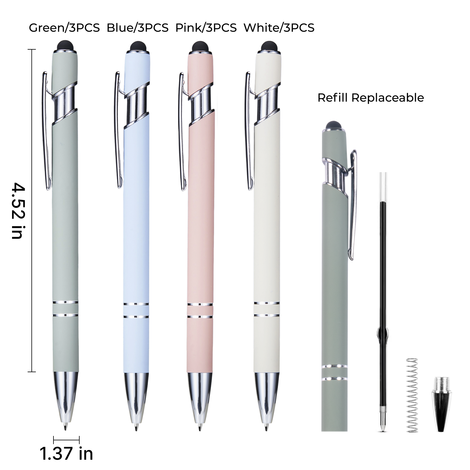 Ballpoint Pens with Stylus (12pcs) - Image 12