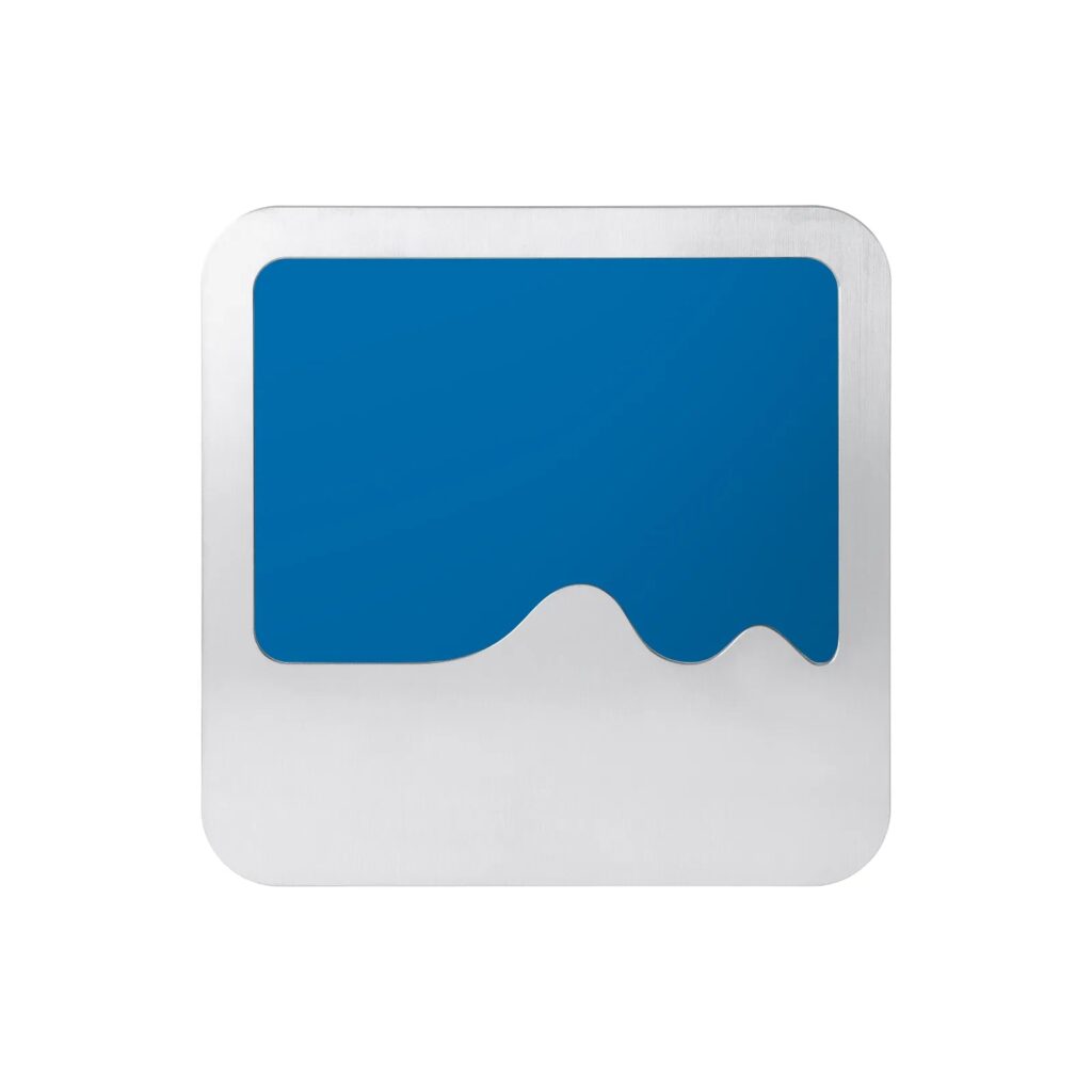 xTool Selected Blue and Silver Wavy Metal Award Plaque