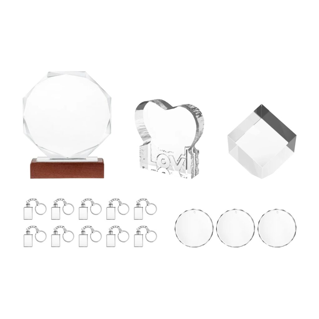 xTool Selected Crystal Glass Engraving Materials Package for F2 Ultra UV