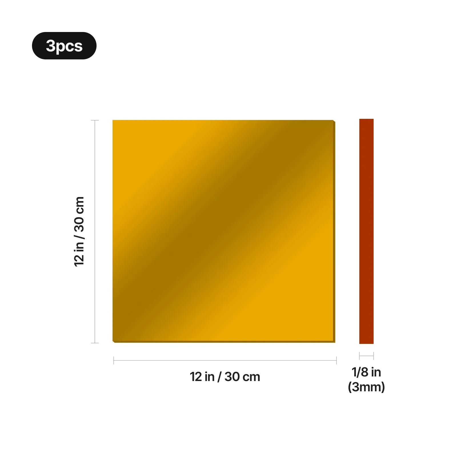 1/8" Mirror Acrylic Sheet - Image 3