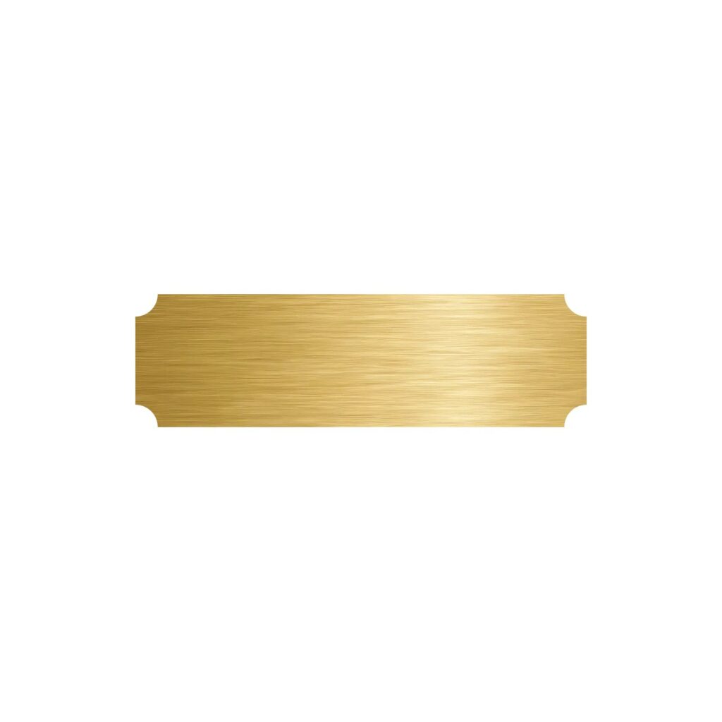 Brushed Gold Stainless Steel Blank Name Plates (15pcs)