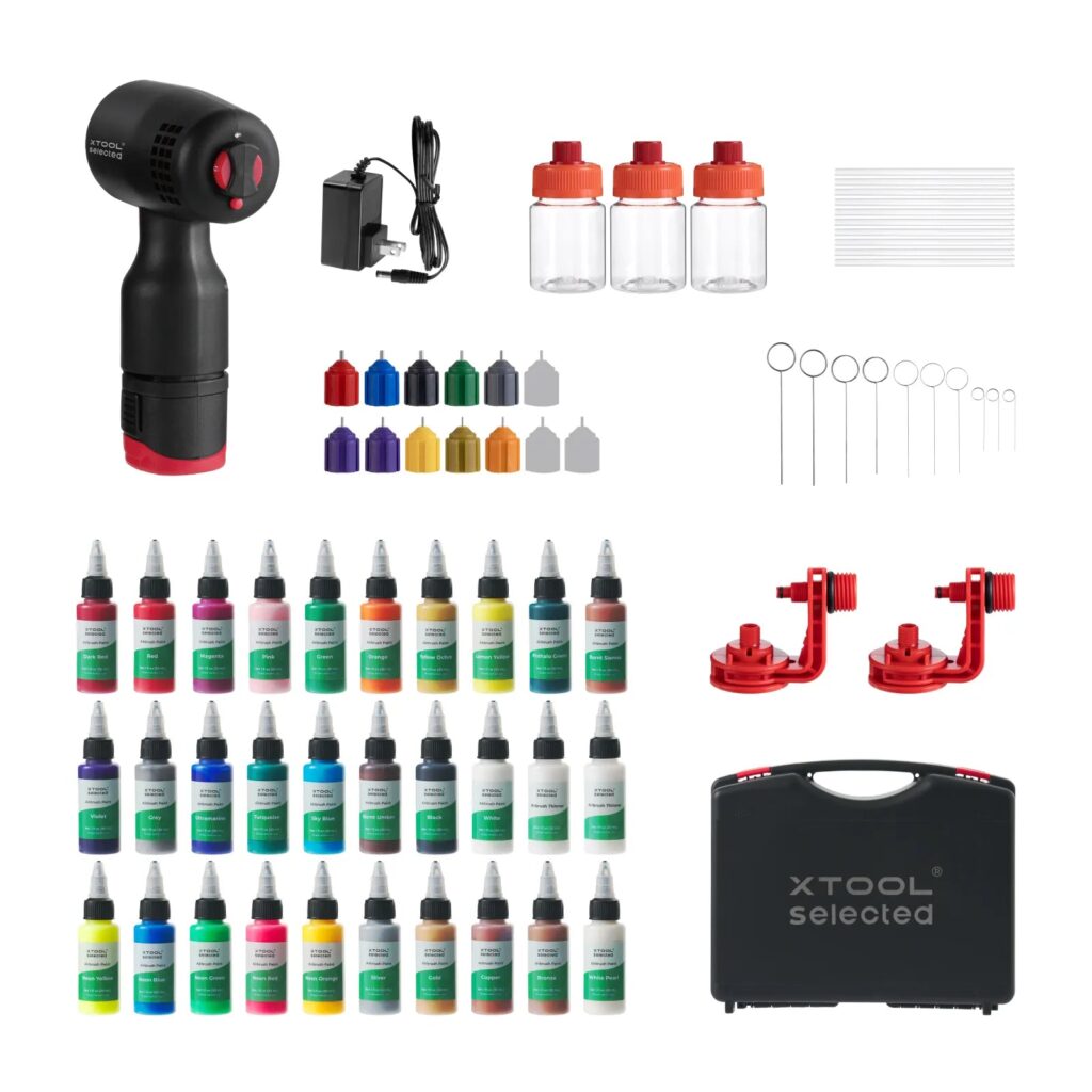 xTool Selected SnapSpray Airbrush Kit for Laser Crafters with Fast Color Switching