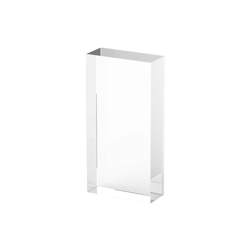 Thin Rounded Rectangular K9 Crystal