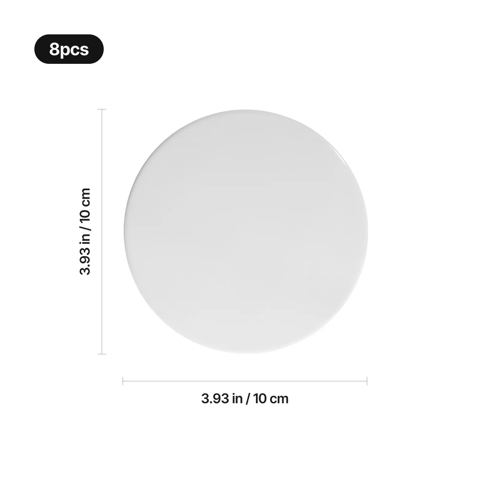 xTool Selected White Round Sublimation Ceramic Coasters (8pcs) - Image 3