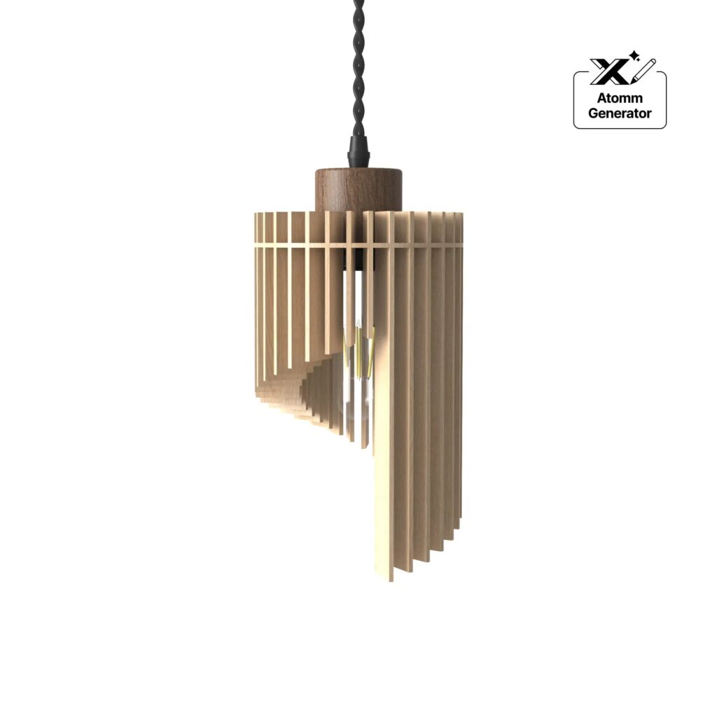 Wooden Spiral DIY Pendant Lamp Kit